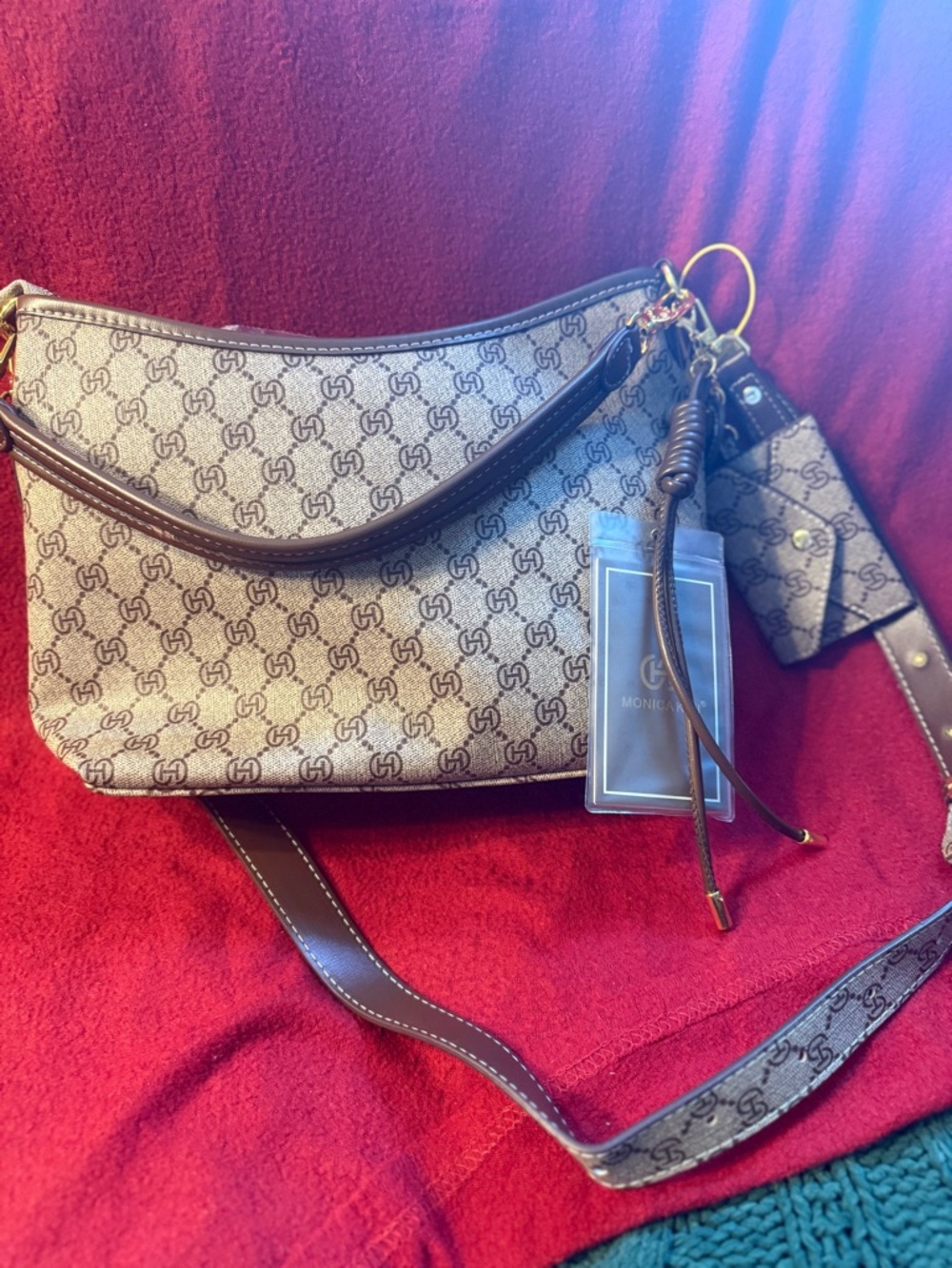 Classic GG Logo Brown Shoulder Bag